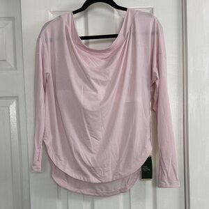 Halara One Shoulder Long Sleeve Thumb Hole Curved Hem